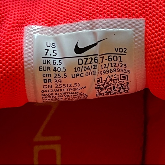 Nike Metcon 9 Men's Workout Shoes (Hyper Crimson/Hyper Orange/Black) - Size 7.5 - Picture 7 of 11